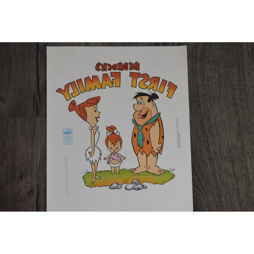 Vintage Flintstones Iron On Transfer 70s Bedrock First Family Graphic NOS A1041